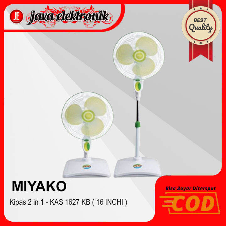 Kipas Angin Berdiri - MIYAKO Duo 2in1 KAD-1627KB - Hijau garansi resmi