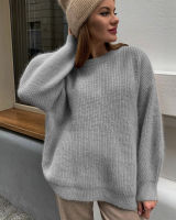 Toppies  Autumn Winter Cozy Knitted Sweater Womens Round Neck Solid Pullover Sweater Sweet Korean Fashion Girls Top