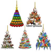 Christmas Decorations Bird Parrot Rooster Cows Book Colored Balls Xmas Tree Ornaments Personalized Interesting Decor For Home