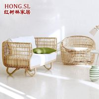 Support customization Outdoor sofa chair Indonesia outdoor birds nest small chair rattan leisure sofa balcony furniture villa outdoor furniture