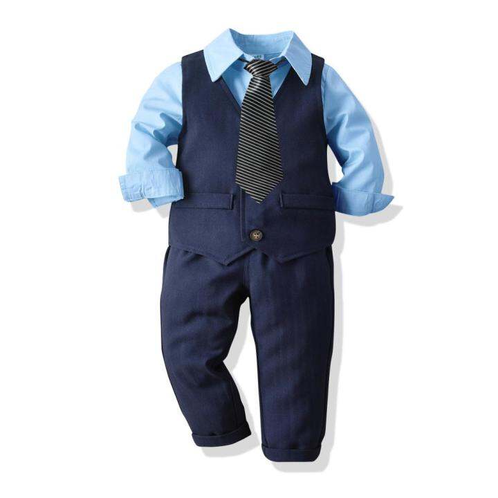 baby-suit-childrens-suits-4pcsset-kids-baby-boys-business-suit-solid-shirt-pants-vast-tie-set-for-boys-2-8-age