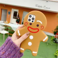 {L electronic shell} การ์ตูนญี่ปุ่นคริสต์มาสของขวัญ Gingerbread Man ซิลิโคนเคสโทรศัพท์สำหรับ Iphone 14Pro 12 11 13Pro Max XS Xr 7 8 Plus X Se Soft Cover