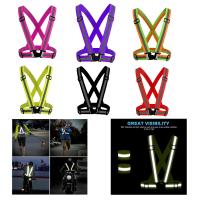 New Night Walking Biking Safety Vest Elastic Reflective Straps Reflector Bands Reflective Running Gear for Men Women Children