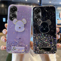 เคส OPPO A78 ซิลิโคนนิ่มลายดาวดวงจันทร์เป็นประกายตัวการ์ตูนเรืองแสงใสสำหรับ OPPO A78 4G ฝาหลัง