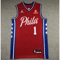 Hot Newest Top-quality New arrival 2022 2023 Newest shot goods Most popular 22/23 Top quality Ready Stock High quality 2022 new 75th anniversary NBA mens Philadelphia 76ers 1 James Harden embroidery basketball jerseys jersey red