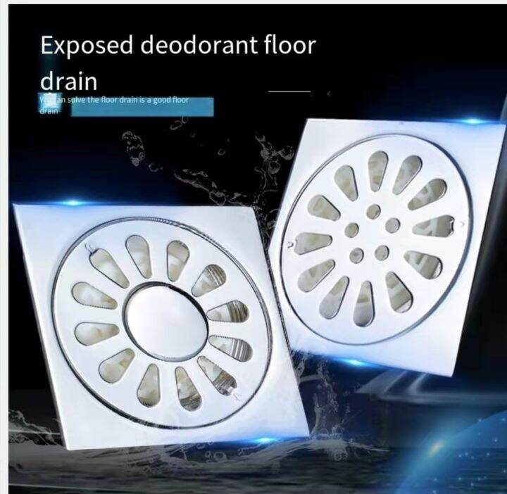 Sus 304 Floor drain Stainless steel antirust, antiodor, antioverflow, Lazada PH