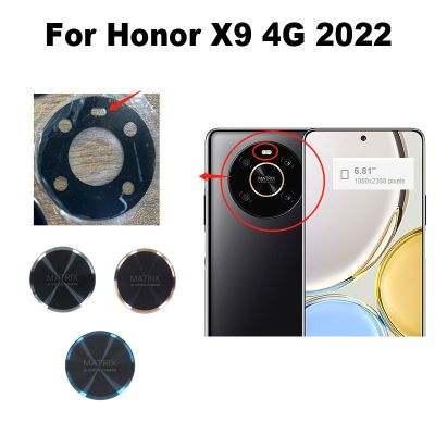 ต้นฉบับสําหรับ Huawei Honor X9 4G 2022 กล้องด้านหลังเลนส์กระจกกล้องด้านหลังกระจกพร้อมกาวสติกเกอร์กาว
