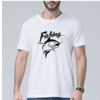 Angling T-Shirt Hook Salmon Fish T Shirts Fishings Competition Casual Tshirt High Quality Pure Cotton O-Neck Short Sleeve Tshirt