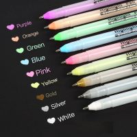 Haile Kawaii White Ink Gel Pen Highlight Marker Pen 0.8mm Fine Tip for Student Stationery DIY Art Writing Drawing School Supplie Highlighters Markers