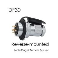 DF30 Aviation Socket Plug Reverse Mounting  Male Plugs Female Sockets 4 5 6 7 8 Pin Disc-shaped Flange Electric Connector Electrical Connectors