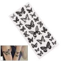 Tatoo 3D Girl Women Waterproof Black Butterfly Temporary Tattoo Sticker Body Art Fake Tatto Flash Wrist Stickers