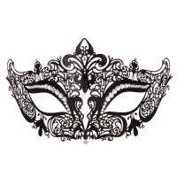 Venice High-End โลหะ Diamond Cutout หน้ากากเหล็ก Masquerade Party Props