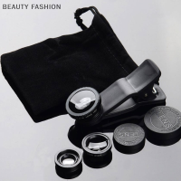 BEAUTY FASHION 3In1 Mobile Phone Fish Eye + Wide Angle + เลนส์กล้องมาโครสำหรับโทรศัพท์มือถือสากล