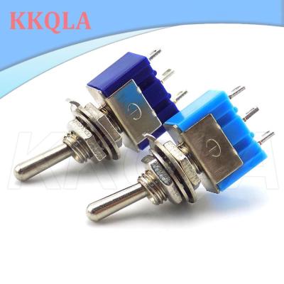 QKKQLA 5pcs 3 Foot 2 Rocke Toggle Switch MTS102 Toggle Switch ON-ON 120VAC 6A 1/4 Inch Mounting Miniature Shook