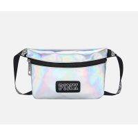 ✒ PINK Fanny Pack Girl Bag Travel Waist Bag Women Bag Laser Holographic Pouch Belt Beach Hip Bag