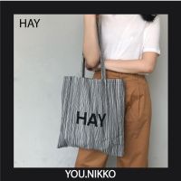 ส่งทันที โค้ด H4MZSK ลด15   พร้อมส่ง Hay tote bag ลายเส้น ของแท้ 100