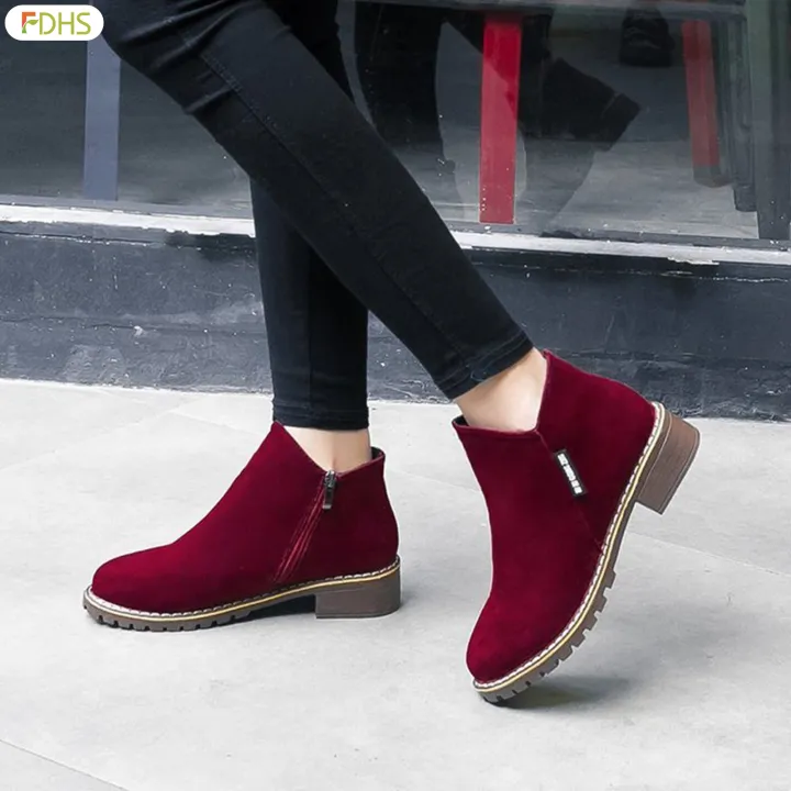 rubber sole ankle boots womens