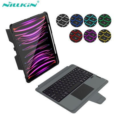 【DT】 hot  NILLKIN Backlight Keyboard For iPad Pro 12.9 2022 2021 2020 iPad 10.2 Keyboard Case For iPad 9th 8th 7th Lens Protection Cover
