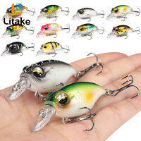 เหยื่อล่อปลาเหยื่อปลอม Crankbait ลอย38มม./8กรัมพร้อมเหยื่อปลอมตะขอแหลมยาวสำหรับปลาคาร์พ