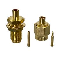 10Pcs SMA Male plug &amp; Female Jack Bulkhead solder semi-rigid RG405 0.086" Cable RF Coaxial connector Wire Terminals 50ohm Electrical Connectors