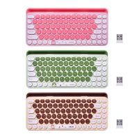 OKER x Fopato K238 Multi Device 2.4GHz+BT3.0&amp;BT5.0 Bluetooth Wireless Keyboard คีย์บอร์ดไร้สาย (Pink,Green,Brown)