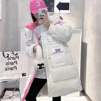 thickening 2022 new pin han edition authentic white duck down is fabric jacket womens waist coat