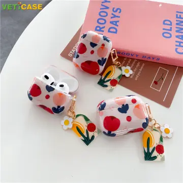 classic old flower Cortex earphone shell soft shell earphone Case for Apple  Airpods pro 3 generations Wireless Bluetooth Headphone Airpods pro Earphone  Full Protective Cover Cases Accessories Coque Casing
