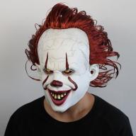 Người lớn kinh dị Chú hề Joker Stephen latex Trang phục Mặt nạ đáng sợ Halloween Cosplay Party Trang trí Đạo cụ Trắng thumbnail