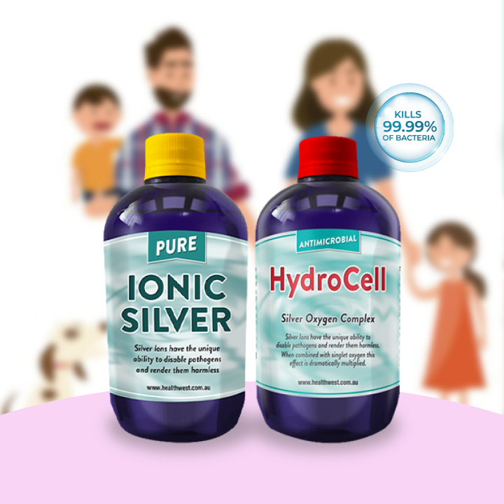[SALE] HealthWest Ionic Silver (500ml) + HealthWest Hydrocell (500ml