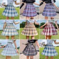 JK plaid legal suit pleated of tall waist college student uniform dress uniforms