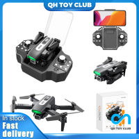 QING RC 1ชิ้น Abs LSRC LS-XT4 Mini WiFi FPV พร้อมโหมดรักษาระดับกล้อง HD คู่4K/1080P Drone บังคับวิทยุพับเก็บได้ Quadcopter RTF