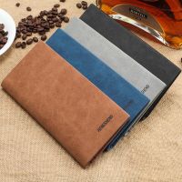 Men wallet vintage long purse Matte PU simple frosted youth soft leather folder men s personality fashion students wallet