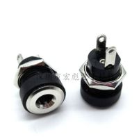 [ 5 ชิ้น ] DC jack ตัวเมีย DC power socket DC-022B socket 5.5*2.5MM thread with nut (female DC jack)