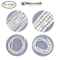 1 Strand Natural White Shell Beads Mother of Pearl Shell Beads Strands Round Ivory 3mm Hole: 0.8mm about 121pcs/strand 14.9 inch