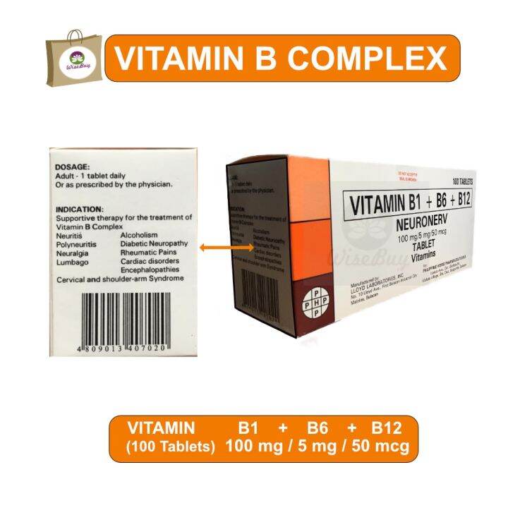 HOT QUWEI NEURONERV VITAMIN B COMPLEX 100 Tablets FDA Approved! Expiry