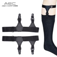 【cw】 Men 2Pcs/Set Socks Garters Suspenders Adjustable Non slip New Fashion