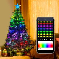 ZZOOI 10M Smart Christmas Tree String Lights USB RGB Fairy LED Garland Lights for Navidad Wedding Party Bedroom Decorations Outdoor