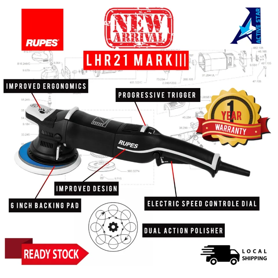 RUPES LHR21 Mark III Dual Action Polisher 21mm orbit (Body Shop
