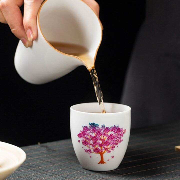 【Highend cups】 Creative Japanese Magic Sakura Teacup 【Highend cups