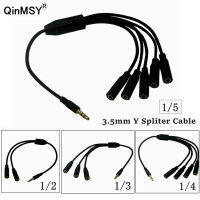 3.5mm Audio Split Cable 3.5mm male to 2 3 4 5 Port 3.5mm Women with Mic 3.5 Extension To Cable Adapter for Car Speaker