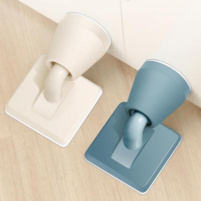 Silicone Free Punching Door Stopper Anti-Collision Silent Suction Type Holder Decorative Door Stops