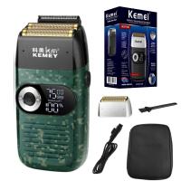 Kemei Electric Mens Waterproof Shaver USB Rechargeable Lithium Battery LCD Digital Display Dual Reciprocating Shaving Machine