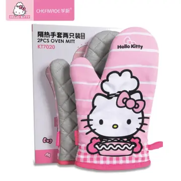 Kawaii Sanrios Oven Mitts Cartoon Cute Kuromi Bakeware Microwave Oven  Cinnamoroll Oven Gloves Thick Kitchen Anti