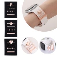 ❂☋♠ Akcesoria do paska ozdobny pierścionek na rękę Charms zegarek Band Ornament dla pasek do Apple Watch dla pasek do Apple Watch