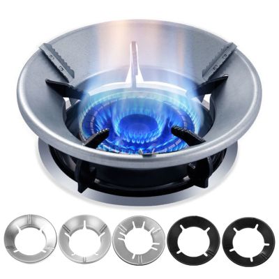 Hot selling Home Gas Stove Fire Wind Proof Energy Saver Cover Wind Shield Bracket Disk Fire Reflection Windproof Stand Kitchen Cooker Cover