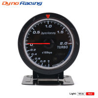 Dynoracing 60มม.Turboหน้าปัดบูสเตอร์สีแดง &amp; แสงสีขาวบาร์ประเภทBlack Faceมาตรวัดความเร็วรถยนต์มิเตอร์รถยนต์พร้อมเซนเซอร์