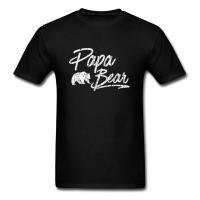 Stay Wild Papa Bear Letter Patchwork Forest T Shirt FatherS Day Custom Well Chosen Gift Tshirts Oversized Bear Animal Tee Print