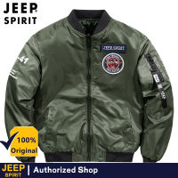 JEEP SPIRIT แฟชั่นเสื้อแจ็กเก็ตนักบินฤดูใบไม้ร่วงของผู้ชาย MA1แจ็คเก็ตคลาสสิก