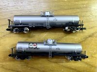 New N Kato Silver Tanker Model 8008-1, 1 or 2 Wagons.  Fully tested, unused condition.New N Kato Silver Tanker รุ่น 8008-1, 1 หรือ 2 เกวียน ทดสอบแล้ว สภาพไม่ผ่านการใช้งาน