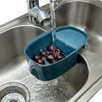 【CC】 Sink Strainer Drain Basket Fruit Vegetable Drainer Sponge Rack Filter for Leftovers Soup Garbage